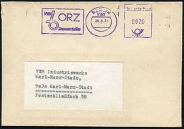 Z.K.D. / ZENTRALER KURIERDIENST DER D.D.R. (1956-90) : 1157 BERLIN/ VVH/ B/ ORZ.. #bzw.# KBV/ B/ ORZ 1981 (29.6./2.12.)  - Altri & Non Classificati