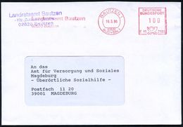 WIEDERVEREINIGTES DEUTSCHLAND : 02620 BAUTZEN/ BUDYSIN 1/ E11 2189/ Landratsamt.. 1996 (19.3.) AFS Mit Deutsch-sorbische - Other & Unclassified