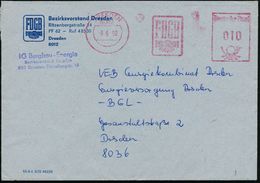 WIEDERVEREINIGTES DEUTSCHLAND : 8012 DRESDEN/ FDGB 1990 (6.6.) AFS Aus Der VGO-Zeit = DDR-Einheits-Gewerkschaft (Logo: 2 - Andere & Zonder Classificatie