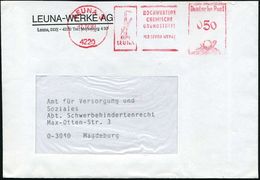 WIEDERVEREINIGTES DEUTSCHLAND : 4220 LEUNA 3/ HOCHWERTIGE/ CHEMISCHE/ GRUNDSTOFFE/ VEB LEUNA WERKE 1990 (12.12.) AFS 050 - Autres & Non Classés