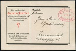 DRUCK / DRUCKTECHNIKEN / DRUCKMASCHINEN : STUTTGART/ *Gebühr Bezahlt* 1923 (10.10.) Seltener Oval-PFS Auf Zweifarbiger R - Non Classés