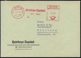 ZEITUNG / JOURNALISMUS / JOURNALISTEN : (17a) HEIDELBERG 1/ Heidelberger Tageblatt/ SEIT 1884 1957 (15.11.) AFS Klar Auf - Ohne Zuordnung