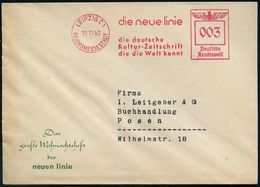 ZEITUNG / JOURNALISMUS / JOURNALISTEN : LEIPZIG C1/ REICHSMESSESTADT/ Die Neue Linie/ D.dt./ Kultur-Zeitschrift.. 1940 ( - Unclassified