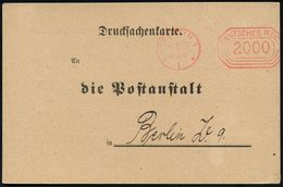 ZEITUNG / JOURNALISMUS / JOURNALISTEN : STETTIN 1/ *I*/ DEUTSCHES REICH 1923 (14.11.) PFS Achteck "DEUTSCHES REICH" 2000 - Unclassified