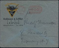 BÜRO / SCHREIBGERÄTE / SCHREIBMASCHINE : LEIPZIG/ *2*/ DEUTSCHES REICH 1923 (9.1.) PFS 500 Pf. Auf Zweifarbigem Reklame- - Non Classificati