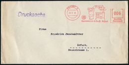 SÜTTERLIN : ERFURT 1/ Kennen Sie/ Herde Von/ K & E !/ Kaemmerer & Ernst.. 1946 (28.3.) Apzierter AFS Francotyp "Reichsad - Unclassified