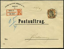 EISENBAHN-INDUSTRIE / LOK- & WAGGON-HERSTELLER : BERLIN,C./ 45/ *b 1905 (13.4.) 1K Auf EF 30 Pf. Germnia Mit Firmen-Loch - Treni