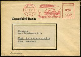 LOKOMOTIVEN & WAGGON-MOTIVE : (19b) DESSAU 1/ Waggonfabrik Dessau 1952 (24.6.) Dekorat. AFS = Diesel-Triebwagen, Kesselw - Treni