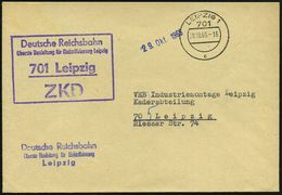 EISENBAHN-GESELLSCHAFTEN / REICHSBAHN / BUNDESBAHN : 701 Leipzig/ ZKD/ Deutsche Reichsbahn/ Oberste Bauleitung Für Elekt - Treinen