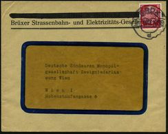 STRASSENBAHN / TRAM : BRÜX/ D 1938 (27.10.) Notstempel = Sudetenbesetzung! Auf Firmen-Bf: Brüxer Strassenbahn- U. Elektr - Tramways