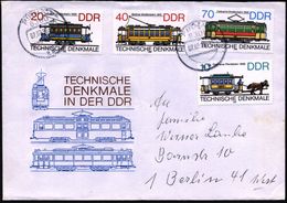 STRASSENBAHN / TRAM : D.D.R. 1986 (7.2.) Histor. Straßenbahnen, Kompl. Satz Auf Entspr. SU., Bedarf (Mi.3015/18) - Tram