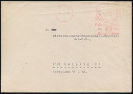 KRAFTWERKE / ENERGIEERZEUGUNG : GISPERSLEBEN/ Kraftwerk Thüringen/ AG/ Gispersleben 1946 (10.5.) Aptierter AFS Francotyp - Other & Unclassified