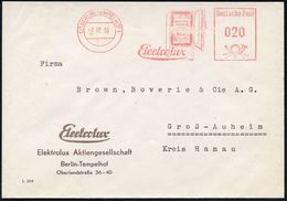 ELEKTRISCHE APPARATE & MASCHINEN : (1) BERLIN-TEMPELHOF 1/ Electrolux 1955 (7.12.) AFS = Geöffneter Kühlschrank (mit Spe - Elektriciteit