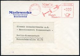 ELEKTRISCHE APPARATE & MASCHINEN : (21a) BIELEFELD 2/ Miele/ Staubsauger/ Super/ Mielette 1961 (19.1.) Dekorat. AFS = Ha - Electricité