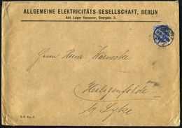 SONDERTEIL ELEKTRIZITÄT: ALLGEMEINE ELEKTRICITÄTS-GESELLSCHAFT & TOCHTERFIRMEN / TELEFUNKEN / OSRAM Etc. : HANNOVER/ *1x - Electricité