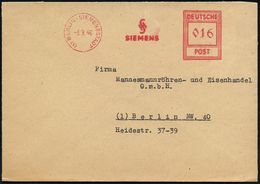 SIEMENS & HALSKE / SIEMENS-SCHUCKERT / SIEMENS-TÖCHTER : (1) BERLIN-SIEMENSSTADT/ SH/ SIEMENS 1946 (3.9.) AFS Francotyp  - Elettricità