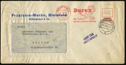 F A H R R A D  / INDUSTRIE & ZUBEHÖR : BIELEFELD 2/ Durex/ Der Freilauf/ Mit D.sicheren Bremse/ PWB 1945 (27.10.) Selten - Autres (Terre)