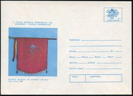 FEUERWEHR / BRANDVERHÜTUNG & -BEKÄMPFUNG : RUMÄNIEN 1976 55. B. Sonder-U. Feuerwehr-Museum, Blau: Feuerwehr-Flagge Von A - Feuerwehr