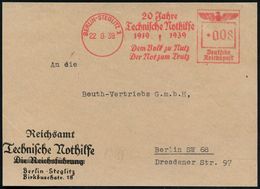 KATASTROPHENSCHUTZ / T.H.W. / T.N. : BERLIN-STEGLITZ 1/ 20 Jahre/ Techn.Nothilfe/ 1919 1939/ Dem Volk Zu Nutz/ Der Not Z - Firemen