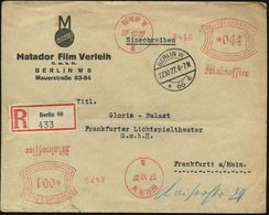 FILM / FILMVERLEIH / FILMTITEL / KINO : BERLIN W/ 8/ Mainoffice 1927 (27.10.) Seltener AFS 044 Pf.+ 001 Pf. = 2 Abdrucke - Film