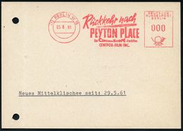 FILM / FILMVERLEIH / FILMTITEL / KINO : (1) BERLIN W15/ Rückkehr Nach/ PEYTON PLACE../ CENTFOX-FILM INC. 1961 (6.6.) Sel - Cinema