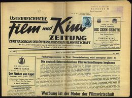 FILM / FILMVERLEIH / FILMTITEL / KINO : ÖSTERREICH 1958 (15.11.) 40 G. Trachten, EF Auf Kompletter Zeitung: "ÖSTERREICHI - Kino