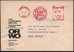 FOTOGRAFIE / KAMERAS / FOTOINDUSTRIE : 444 WOLFEN 1/ ORWO/ FREUDE/ AM BILD 1980 (14.8.) AFS Klar Auf Firmen-Bf.: VEB FIL - Fotografia