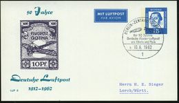 LUFTFAHRT-PIONIERE / PIONIER-FLÜGE : 1 BERLIN-ZENTRALFLUGHAFEN/ Vor 50 Jahren/ Deutsche Pionier-Luftpost../ B 1962 (10.6 - Altri (Aria)