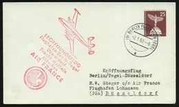 DEUTSCHE ERST- & SONDERFLÜGE (OHNE DLH) : (1) BERLIN FLUGHAFEN TEGEL/ A 1960 (2.1.) 2K-Steg Auf PU 25 Pf. Lilienthal-Den - Autres (Air)