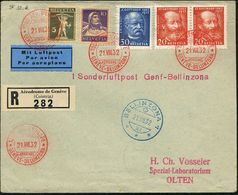 ERSTFLÜGE EUROPA (OHNE DEUTSCHLAND) : SCHWEIZ 1932 (21.8.) Erstflug: Genf - Bellinzona (bl. AS) Pilot: Werner Borner Auf - Sonstige (Luft)