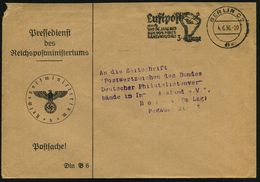 FLUG- & KATAPULTPOST SÜDAMERIKA : BERLIN C2/ Di/ Luftpost/ Nach/ RIO DE JANEIRO../ 3-4 Tage 1936 (4.6.) MWSt Auf Dienst- - Altri (Aria)