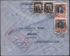 FLUG- & KATAPULTPOST SÜDAMERIKA : CHILE 1932 (14.7.) Flp.-Provisorien Je 2x 30 C. U. 2 P. = Portorichtig 4,60 Pesos, 1K: - Other (Air)