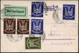 FLUGBEDARFSPOST / REGULÄRE LUFTPOST / FRANKATUREN / PORTOSTUFEN : MÜNCHEN/ FLUGPOST 1923 (23.8.) Altbayer. Zierstempel ( - Autres (Air)