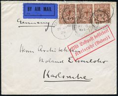 DEUTSCHE FLUGBESTÄTIGUNGSSTEMPEL : Karlsruhe 1928 (31.7.) Roter Ra.2: MLb/ Karlsruhe (Baden) 1 (Mi.F 59-04, + 18.- EUR)  - Sonstige (Luft)