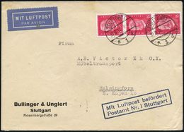 DEUTSCHE FLUGBESTÄTIGUNGSSTEMPEL : Stuttgart Nr.1 1931 (31.8.) Blauer Ra.2: MLb/ Postamt Nr.1 Stuttgart (Mi.F 99-03 B, + - Altri (Aria)