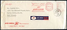 FLUGGESELLSCHAFTEN (OHNE DEUTSCHLAND) : ÄGYPTEN 1956 (26.9.) AFS: CAIRO/AIR-INDIA.. Mit Logo (= Centaur-Bogenschütze) +  - Autres (Air)