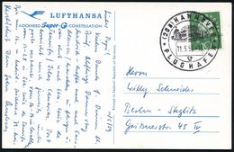 FLUGHAFEN / FLUGHAFEN-POSTÄMTER : (20a) HANNOVER/ FLUGHAFEN 1959 (11.5.) HWSt = Hauspostamt Flughafen (Flughafengebäude) - Sonstige (Luft)