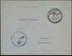 FLUGZEUGINDUSTRIE & -TYPEN : OSNABRÜCK/ Tweer/ Briefmarkenausstellung 1938 (26.3.) SSt = Pionier-Flugzeug "Tweer" + Schw - Aerei