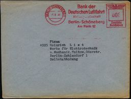 MILITÄRFLUGWESEN / MILITÄRFLUGZEUGE : BERLIN-SCHÖNEBERG 1/ Bank Der/ Deutschen Luftfahrt/ AG.. 1941 (5.8.) Seltener AFS  - Aerei