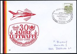 MILITÄRFLUGWESEN / MILITÄRFLUGZEUGE : 7030 BÖBLINGEN 1/ Dr.Hanns Klemm/ 60 JAHRE FLUGHAFEN/ 100 JAHRE LUFTFAHRTPIONIER/  - Airplanes