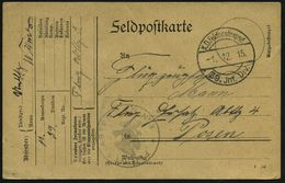 LUFTFELDPOST I. WK : DEUTSCHES REICH 1915 (1.12.) 1K-Brücke: K. D. Feldpostexped/39. Jnf. Div. (Nr.701) + Seltener Viol. - Aerei