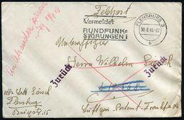 LUFTWAFFE 1939-45 / LUFTFELDPOST II.WK : FLENSBURG 3/ B/ Vermeidet/ RUNDFUNK-/ STÖRUNGEN! 1940 (30.8./1.9.) Je MWSt + 2x - Aerei