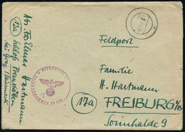 LUFTWAFFE 1939-45 / LUFTFELDPOST II.WK : Graz 1945 (20.3.) Stummer 2K-Steg = Tarnstempel Graz + Viol. 1K-HdN: Fp.-Nr. 39 - Aerei