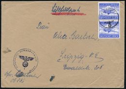 LUFTWAFFE 1939-45 / LUFTFELDPOST II.WK : DEUTSCHES REICH 1943 (12.5.) 1K: FELDPOST/b/--- Auf Paar Gez. Luft-Feldpostmark - Flugzeuge