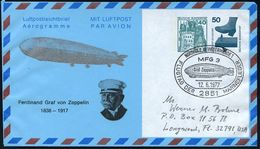 ZEPPELIN-MEMORABILA / ERINNERUNGSBELEGE : 2851 NORDHOLZ,Kr WESERMÜNDE 1/ MFG 3/ Graf Zeppelin/ FLUGTAG DER MARINEFLIEGER - Zeppeline