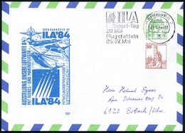 LUFTFAHRT-AUSSTELLUNGEN & KONGRESSE : 3 HANNOVER 3/ ILA/ Luftsport-Tag.. 1984 (21.5.) MWSt (Bo.482  A I) Auf Passender P - Airplanes