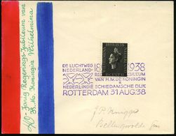 LUFTFAHRT-AUSSTELLUNGEN & KONGRESSE : NIEDERLANDE 1938 (31.8.) Viol. SSt: ROTTERDAM/DE LUCHTWEG/NEDERLAND/1898 1938/REGI - Vliegtuigen