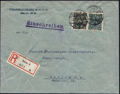 FUNK / FUNKWELLEN / AMATEURFUNK / MORSEN : BERLIN W/ *9x 1922 (7.12.) 1K-Brücke Auf Firmen-Bf: TRANSOCEAN GmbH + RZ: Ber - Ohne Zuordnung