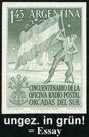 FUNK / FUNKWELLEN / AMATEURFUNK / MORSEN : ARGENTINIEN 1954 (Jan.) 1,45 P. "50 Jahre Post-Funkstation Süd-Orkney-Inseln" - Ohne Zuordnung