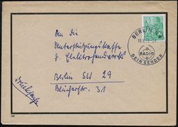 RADIO- & TV-SENDER / FUNKTÜRME : BERLIN N 4/ RADIO/ DDR/ DEIN SENDER 1959 (19.6.) HWSt (Radiowellen) Klar Auf Trauer-Bf. - Non Classés